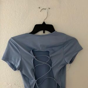 Windsor cropped tee with open back